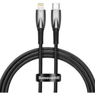 Baseus Glimmer Series kabel z szybkim ładowaniem USB-C - Lightning 480Mb/s PD 20W 1m czarny - Kable USB - miniaturka - grafika 1