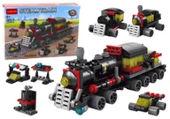 Klocki - Zestaw Klocków Konstrukcyjnych 6w1 Lokomotywa 118el - miniaturka - grafika 1