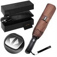 Parasole - Parasol automatyczny elegancki włókno szklane brąz - miniaturka - grafika 1