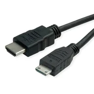 Kable komputerowe i do monitorów - ROLINE 11445580 kabel HDMI 2 m HDMI Typu A (Standard) HDMI Type C (Mini) Czarny 11.44.5580 - miniaturka - grafika 1