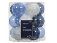 Bombki - Zestaw 15 szklanych bombek choinkowych niebieskie transparentne 6cm - miniaturka - grafika 1