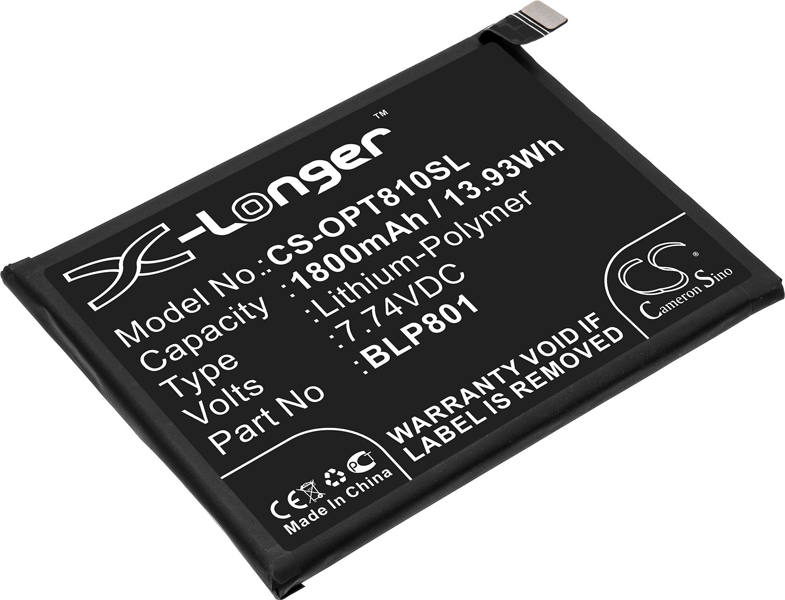 TECHTEK Baterie kompatybilny z [Oneplus] 8T+ 5G, KB2003 zastępuje BLP801