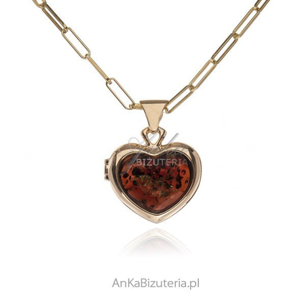 ankabizuteria.pl Biżuteria srebrna z bursztynem PUZDERKO pozłacane z