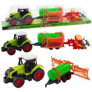 Zestaw Traktor Rolniczy Farmerski Cysterna Zgrabiarka - Samochody i pojazdy dla dzieci - miniaturka - grafika 1