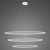 Lampy sufitowe - Lampa wisząca Ledowe Okręgi No.3 Φ120 cm in 4k biała ściemnialna Altavola Design - miniaturka - grafika 1