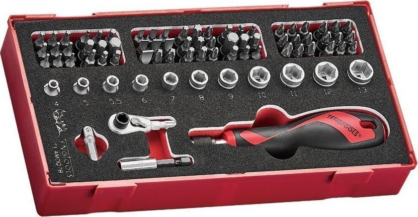 Teng Tools 78-elementowy zestaw grotów wkrętakowych TEAMDQ78