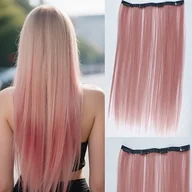 Pozostałe akcesoria fryzjerskie - TEMU 20-calowe długie proste wloczki do włosów dla kobiet - Kolorystyczne, syntetyczne włókna, łatwe w użyciu, styl imprezowy, odporny na ciepło, - miniaturka - grafika 1