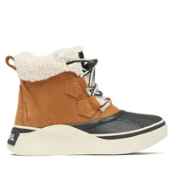 Buty dla chłopców - Śniegowce Sorel Youth Out N About™ Iv Chillz Wp 2101321243 Brązowy - miniaturka - grafika 1