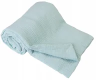 Koce i narzuty dla dzieci - BabyMatex, kocyk muślinowy Muslin, 75 cm x 100 cm, błękitny - miniaturka - grafika 1