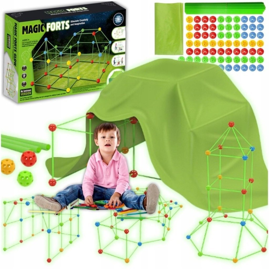 MEGA ZESTAW DO BUDOWAINA BAZY NAMIOT RURKI SŁOMKI KLOCKI KONSTRUKCYJNE 195e