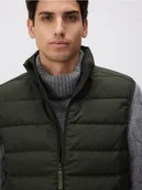 Kamizelki męskie - Reserved - Puchowa kamizelka - ciemnozielony - miniaturka - grafika 1