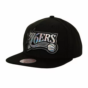 Czapka z daszkiem Mitchell & Ness NBA Iridescent Xl Logo HWC Philadelphia 76ers - Czapki męskie - miniaturka - grafika 1