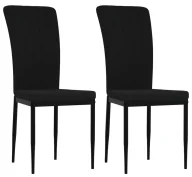 Krzesła - Minimalistyczne czarne krzesła welurowe 2 sztuki K9-T88 - miniaturka - grafika 1
