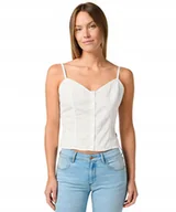 Koszulki i topy damskie - Koszulka Wrangler EYELET TOP 112364277 Vintage White XS - miniaturka - grafika 1