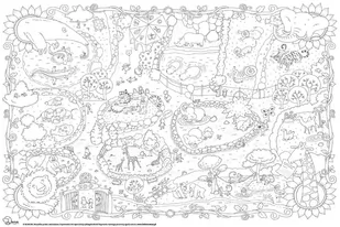 Kolorowanka Podłogowa XXL, Zoo - Kolorowanki, wyklejanki - miniaturka - grafika 1