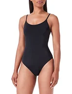 Stroje kąpielowe - Koton Damski kostium kąpielowy typu basic, z cienkimi paskami, jednoczęściowy, czarny (999), 40 - miniaturka - grafika 1