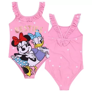 Myszka Minnie Disney Jednoczęściowy strój kąpielowy dziewczęcy, różowy, groszki - Moda i Uroda OUTLET - miniaturka - grafika 1