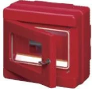 Rozdzielnie elektryczne - elettrocanali Przycisk ppoż. - obudowa 1x8 200x180x100 czerwony IP65 EC64008 EC64008 - miniaturka - grafika 1