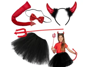 Strój Diabła Diabełka Diablicy Kostium Przebranie - Stroje karnawałowe - miniaturka - grafika 1