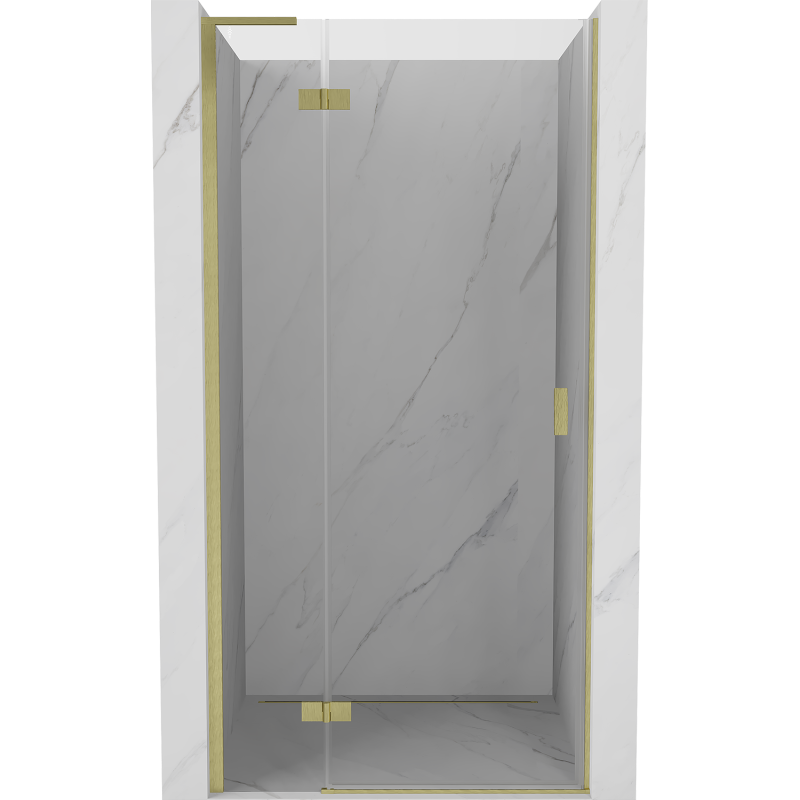 Mexen Mist-H L drzwi prysznicowe uchylne lewe 90 cm, transparent, złote szczotkowane - 8A5L-090-000-55-00-L