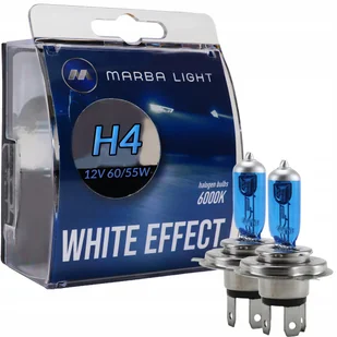 Żarówki H4 12V 60/55W Marba Light White Effect W5W 2 Sztuki Komplet - Żarówki samochodowe - miniaturka - grafika 1