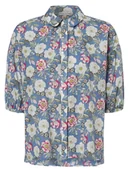 Koszule damskie - Marie Lund - Bluzka damska  Grete, niebieski|wielokolorowy - miniaturka - grafika 1