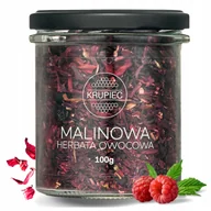 Herbata - Herbata owocowa malinowa liściasta 100g Krupiec hibiskus sypana - miniaturka - grafika 1