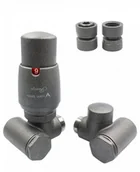 Zawory i kraniki - Zawór termostatyczny do grzałki INTEGRA grafit strukturalny lewy GW1/2 - miniaturka - grafika 1