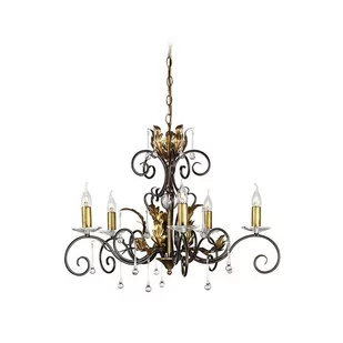 Elstead Lighting Amarilli 5Lt Chandelier Bronze/Gold AML5 BRONZE Elstead lampa wisząca stylowa świecznikowa AML5 BRONZE) - Lampy sufitowe - miniaturka - grafika 1