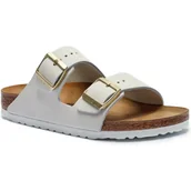 Klapki i japonki damskie - Birkenstock Skórzane klapki Arizona | narrow fit - miniaturka - grafika 1