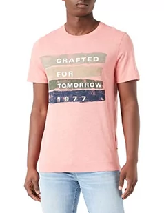 camel active Męski t-shirt 409745/1T06, czerwony (Coral Red), M, Coral Red, M - Koszulki męskie - miniaturka - grafika 1