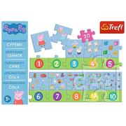 Puzzle - Trefl Puzzle 20 Edukacyjne Cyferki Świnka Peppa - miniaturka - grafika 1