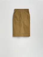 Spódnice - Reserved - Spódnica z kieszeniami - warm olive - miniaturka - grafika 1