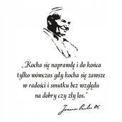 Naklejki na ścianę - Napis na ścianę naklejka Papież Jan Paweł II - 265, 144x120 cm - miniaturka - grafika 1