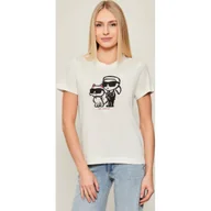 Koszulki i topy damskie - Karl Lagerfeld T-shirt IKON SKETCH DUO Regular Fit - miniaturka - grafika 1