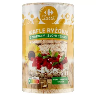 Carrefour Classic Wafle ryżowe z ziarnami słonecznika 100 g - Pieczywo chrupkie - miniaturka - grafika 1