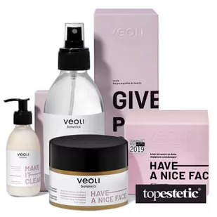 Veoli Botanica Have A Nice Set ZESTAW Krem do twarzy na dzień  50 ml + Mleczna emulsja do twarzy 200 ml + Tonik – kojąca mgiełka 200 ml - Zestawy kosmetyków damskich - miniaturka - grafika 1