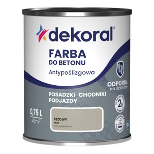 Dekoral Farba do betonu Akrylit B beżowy 0,75 l - Emalie - miniaturka - grafika 1