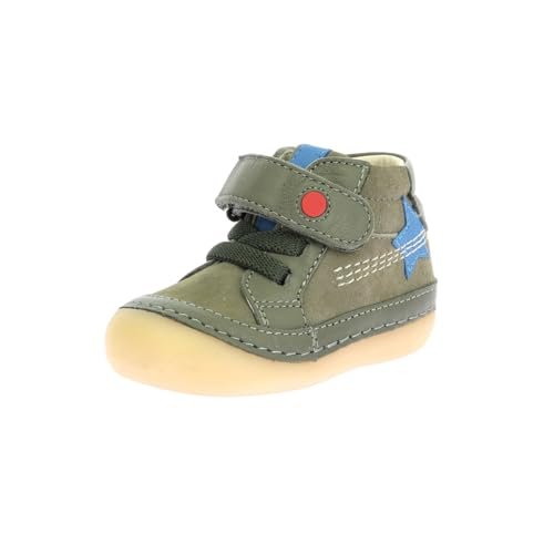 KICKERS Sokistyczne botki dziecięce uniseks, Khaki gwiazda, 6 UK Child