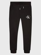 Spodnie i spodenki dla dziewczynek - Calvin Klein Jeans Spodnie dresowe IU0IU00285 Czarny Relaxed Fit - miniaturka - grafika 1