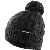 Czapki damskie - Damska Czapka zimowa SALOMON IVY BEANIE LC2152600 – Czarny - miniaturka - grafika 1