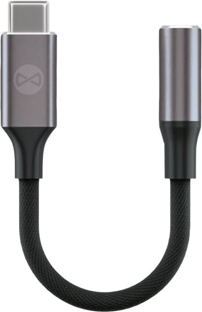Forever adapter audio AJC-01 jack 3,5 mm - USB-C czarny