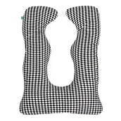 Poduszki do karmienia - Poduszka Dla Kobiet W Ciąży quotUquot Biało Czarne Romby 130 X 100 Cm Lulando - miniaturka - grafika 1