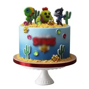 Zestaw dekoracji na tort BrawlStars 2D 17 el. - Dekoracje i nakrycia stołu na imprezę - miniaturka - grafika 1