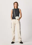 Spodnie damskie - Pepe Jeans Beżowe Jeansy Damskie Długie 34/32 P9L - miniaturka - grafika 1