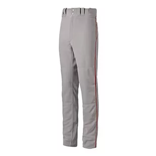 Mizuno Dorośli męskie spodnie baseballowe Premier Pro Piped G2 Szary/czerwony S - Spodenki męskie - miniaturka - grafika 1