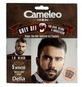 Farby do włosów i szampony koloryzujące - DELIA Cosmetics Cameleo Men Grey Off Farba do włosów, brody i wąsów 1.0 Black - miniaturka - grafika 1