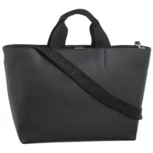 Torebka Over Webbing Tote Pu Black K60K612710 BEH (CK586-a) Calvin Klein - Torebki damskie - miniaturka - grafika 1