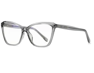 Okulary kocie do komputera damskie z filtrem BLUE Light zerówki 2552A - Okulary korekcyjne, oprawki, szkła - miniaturka - grafika 1