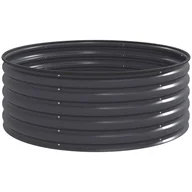 Donice - Doniczka Hochbeet ze stali 120x120x43 cm, do ogrodu i na taras, odporna na warunki atmosferyczne, z krawędzią zabezpieczającą - miniaturka - grafika 1